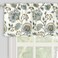 Inselnwald Floral Scroll Valance Curtains for Windows Kitchen Valance Window Treatment, Jacobean Valance for Living Room Bathroom Rod Pocket 52" x 18" Brown