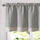 Vangao Kitchen Valance Linen Blend Stripe Short Curtain Farmhouse Rustic Pinstripe Tickingstripe Double Layer Blackout Rod Pocket Window Topper Treatment 18 Inch 1 Panel Black on Beige