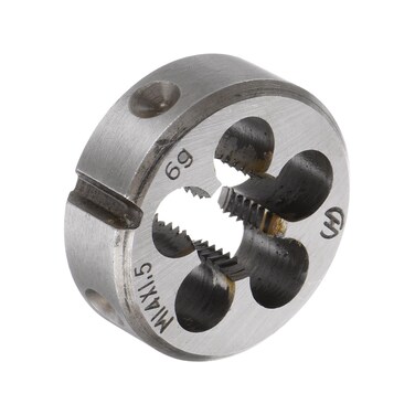 uxcell M14 x 1.5 Metric Round Die, Machine Thread Right Hand Threading Die, Alloy Steel Screw Thread Cutting Die