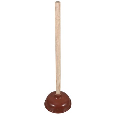 DOITOOL Rubber Toilet Plunger Suction Cup, Heavy Duty Plunger Long Wooden Handle Toilet Bowl Plunger Pump Clogged Toilet Solution for Bathroom Stores