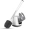 Toilet Brush and Holder, Silicone Toilet Bowl Brush with Automatic Holder, Toilet Cleaner Brush for Bathroom Cleaning, Floor Standing &amp; Wall Mounted, White