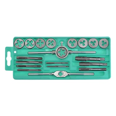 HARFINGTON 20pcs Tap and Die Set Metric M3-M12 Tap &amp; Die Sets Threading Tool with Wrench Handle for Threading and Rethreading External &amp; Internal Threads