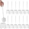 Mimorou 12 Sets Toilet Brush and Holder White Toilet Brush for Bathroom Toilet Bowl Brush Toilet Scrubber with Plastic Holder for Bathroom Cleaning Accessories