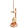 CRAKTH Wood Toilet Brush and Holder Set, Beechwood Toilet Bowl Cleaner Brush for Bathroom, Sisal Bristles Toilet Scrubber with Stand