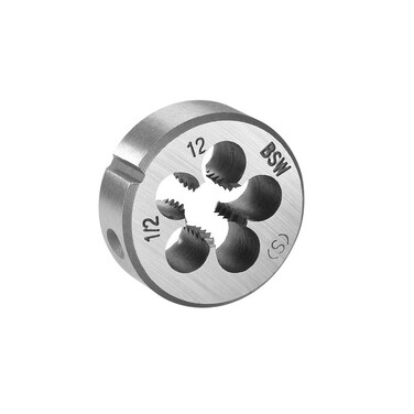 uxcell 1/2"-12 BSW Round Die, Machine Thread Right Hand Threading Die, Alloy Steel Screw Thread Cutting Die