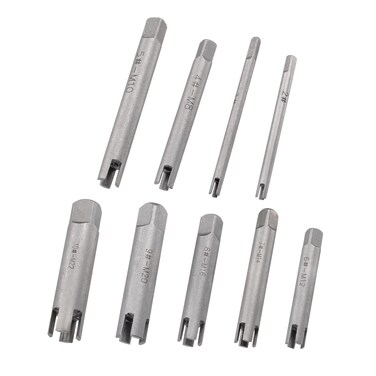 uxcell Tap Extractors Set M5-M22 / 8-10#-7/8"(Metric/Inch), 3/4 Flutes Broken Stripped Screw Thread Tap Remover High Carbon Steel Tools 9pcs