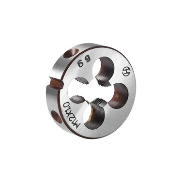 uxcell M12 X 1 Metric Round Die, Machine Thread Right Hand Threading Die, Alloy Steel Screw Thread Cutting Die