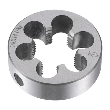 uxcell Round Threading Dies 7/8"-14 UNF, Alloy Tool Steel Machine Thread Repair Hand Tool