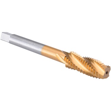 Burkit 1/2"-13 UNC Spiral Flute Tap, HSS Titanium Coated Spiral Flute Plug Threading Tap 1/2 x 13 UNC