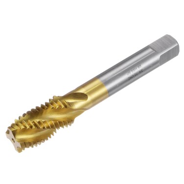uxcell Spiral Flute Thread Taps, 3/4-10 UNC 2B Screw Threading Tap, Titanium Coated 6542 High Speed Steel Machine Tapping Tools for Machinist Repair