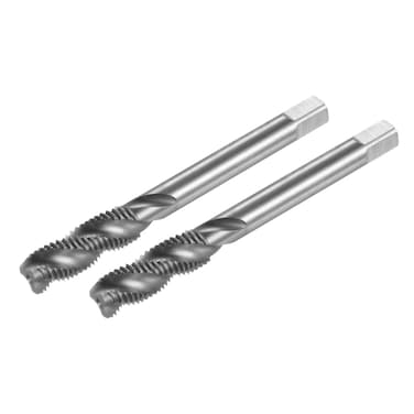 uxcell 2pcs Spiral Flute Thread Taps, 5/16-24 UNF 2B Screw Threading Tap, Machine Tapping Tools for Machinist Repair (6542 High Speed Steel, Uncoated)