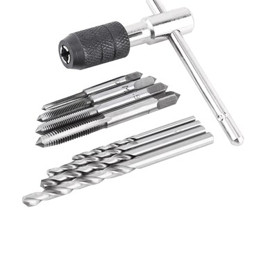 9PCS/Set Screw Taps, M3 M4 M5 M6 T&acirc;&euro;&lsquo;shaped Wrench Drill Bits Threading Tapping Hand Tool Kit