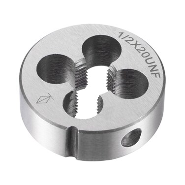 uxcell Round Threading Dies 1/2"-20 UNF, Alloy Tool Steel Machine Thread Repair Hand Tool