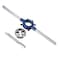 uxcell 3/8-32 UNEF Tap and Die Set with 30mm Round Die Stock Handle Wrench, High Speed Steel Machine Thread Tap and Round Die Threading Tool