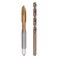 uxcell M6 x 1 Spiral Point Thread Tap and 5.0mm Drill Bit Set, Metric Titanium Plated Cobalt High Speed Steel Machine Screw Thread Tap Threading Tool