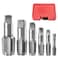 6-Pieces NPT Pipe Tap Set, 1",3/4",1/2",3/8",1/4",1/8"NPT Thread Forming Taps Precision Carbon Steel Taper Tap Set for Clean Accurate Threads with Storage Case Perfect for Plumbers Mechanics DIYers