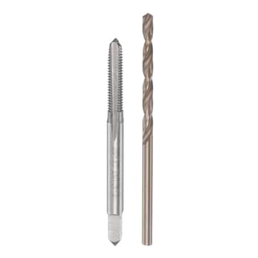 HARFINGTON Tap &amp; Bit Sets, 6#-40 UNF 2B Straight Flute Machine Thread Milling Tap, 2.7mm M35 Cobalt High Speed Steel (HSS-CO) Twist Drill Bit