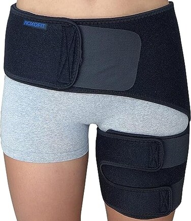 Hip Brace for Sciatica Pain Relief - Compression Wrap for Sciatic Nerve, Hamstring Pull, Hip Fle&Ntilde;&hellip;&ETH;&frac34;r Strain, Groin Injury, Pulled Thigh - SI Belt - Sacroiliac Joint Support Stabilizer for Men, Women