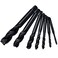 Mesee 7 Pieces Nitriding Coating HSS Spiral Flute Tap Set M3 M4 M5 M6 M8 M10 M12 Machine Screw Taps and Drill Metric Plug Thread Tapping Threading Tool