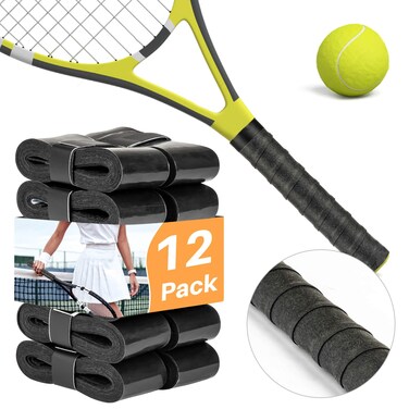 MAQIHAN 12 Pecies Tennis Racket Grip, Tennis Racket Grip Tape, Tennis Racket Overgrip, Use to Wrap up Tennis Grip, Suitable for Various Sport Equipment, Badminton, Pickleball, Squash, Baseball,Rowing