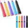 Gjinxi 5Pcs Tennis Racket Grip Tape, Lightweight Cushion Overgrip Racket, Anti-Slip Precut Handle Wrap, Perforated Super Absorbent Grips with Finish Tape, Badminton Picklebal Dry Feel Cushion Grip