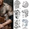 Kotbs 6 Sheets Extra Large Totem Temporary Tattoo Stickers, Waterproof Big Temporary Tattoos for Men Adults Guys Women Body Art Arm Shoulder Chest Make Up Fake Tattoos