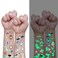 Gibaniza Glow Temporary Tattoos for Kids,12 Sheet Luminous Tattoo Sticker Pack with Mermaid,Dinosaur,Space,Pirate Designs - Boys &amp; Girls Glow Party Favors Supplies