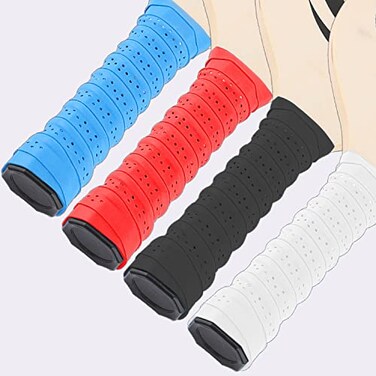 SAVITA 4pcs Pickleball Paddle Grip Tape, Pickleball Racket Tape Tennis Racket Grip Tape Moisture Wicking Comfortable Replacement Grip Tape Handle Wrap for Pickle Ball Paddle Badminton
