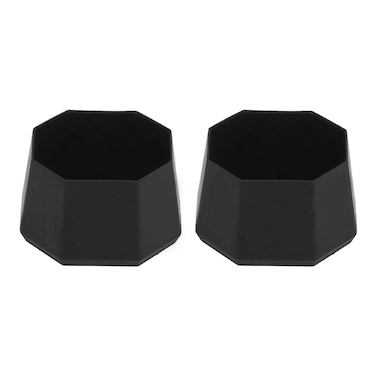 FUZHUI 2pcs Tennis Racket Butt Cap - Tennis Racket Silicone End Cover, Tennis Racquet Silicone Back Covers for Racquetball Racket, Racquet Handle Repair Black