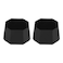 FUZHUI 2pcs Tennis Racket Butt Cap - Tennis Racket Silicone End Cover, Tennis Racquet Silicone Back Covers for Racquetball Racket, Racquet Handle Repair Black