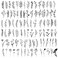 Kotbs 18 Sheets Realistic Temporary Tattoo, Tiny Branch Black Flower Temporary Tattoos for Women Girls Kids, Bouquet Small Tattoo Temporary Sticker Wild Plant Floral Fake Tattoos