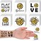 WILLBOND 120 Pcs Volleyball Temporary Tattoos for Team Volleyball Team Gift Sports Face Tattoos Waterproof Body Stickers Gold Tattoo for Fans Team Party Favor Supplies, 6 Styles