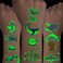 CHARLENT Luminous Ocean Animals Tattoos for Kids - 14 Sheets Glow in The Dark Under The Sea Creature Temporary Tattoos for Boys Girls Birthday Party Favors Goodie Bag Fillers