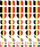 Meme Series Womaha 40 Sheets Belgium Flag Temporary Tattoos for Kids Football Temporary Face Tattoos