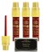 Yogic Mantra Shringar Bindi Liquid Red Color Kumkum (3 Bottles Bundle with TeaLegacy Free Sample) Premium Saubhagya Kum Kum with Almond &amp; Aloe Extracts For Bindi Dots, Tikka Bindis &amp; Temporary Tattoo