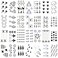 Oottati 30 Sheets Small Cute Temporary Tattoos Kit - Black Foot Print Camera Elephant Star Diamond Cross Bird Cat for Kids Women Men