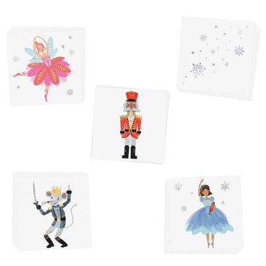 NUTCRACKER VARIETY SET of 25 Temporary Tattoos   Christmas tattoo, Flash Tattoo, metallic tattoo, Sugar Plum Fairy, Clara, Rat King   Nutcracker ballet
