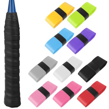 Oruola 10pcs Badminton Grip,Tennis Grip Tape,Tennis Racket Grip Tape,Pickleball Overgrip,Anti Slip Pickleball Grip Replacement for Absorbent Dry Feel for Tennis Badminton(Muticolors)