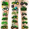 ATSMOICY 300 Pieces Cute Tractor Temporary Tattoos Stickers - Farm Green Tractor Birthday Party Supplies Decorations Favors Kids Tattoo Gifts