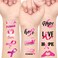 70pcs Pink Ribbon Breast Cancer Awareness Tattoo Sticker Foundation/Event/Walk/Run