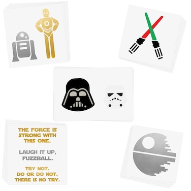 Intergalactic Variety Set of 25 assorted Flash Tattoos, premium waterproof metallic gold/silver/black galaxy inspired temporary foil Flash Tattoos, battle station, foil tattoo, kids tattoo