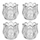 Tulip Shaped Glass Candle Holder Spring Flower Tealight Candle Holder Glass Tea Light Votive Candle Holders Candle Jars for Bathroom, Mother's Day, Party, Centerpiece Decoration