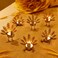 SAND MINE 6 Pack Metal Turkey Tea Light Candle Holders, Thanksgiving Candle Holder, Turkey Candle Holder, Metal Candle Holder, Thanksgiving Home Table Decoration (Bronze)