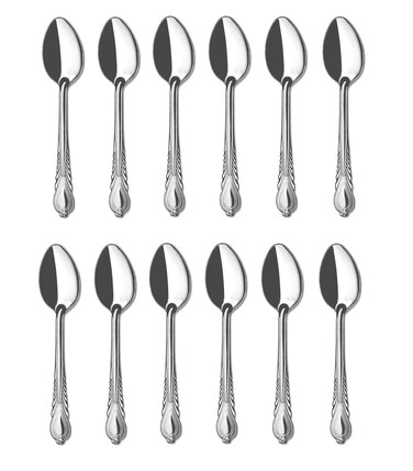 Teaspoon Small 12 Pieces Demitasse Spoons Mirror Polished Flatware Set Stainless Steel Dishwasher Safe