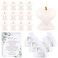 Threlaco 25 Sets Wedding Candle Favors for Guests Include Heart Shaped Tea Light Candles Soywax Tealight Candles Thank You Cards Wedding Souvenir Gifts for Guests Wedding Party Favor Decorations