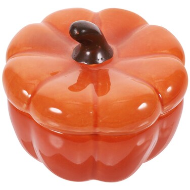 Luxshiny Ceramic Pumpkin Candle Holder, Pumpkin Tea Light Holder Ceramic Pumpkin Bowl for Kitchen Home Decoration
