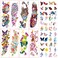 Metker Kids Full Arm Temporary Tattoo Unicorn,Mermaid,Butterfly 76 PCS Large Fake Sleeve Waterproof Tattoo Stickers for Children,Party Supplies for Boys,Girls Goody Bag Stuffers Party Bag Fillers