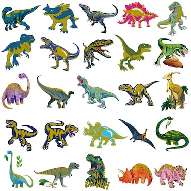 Glitter Dinosaur Tattoos For Kids Boys-Dinosaur Fake Tattoos Party Favors, T-Rex Decorations for Kids