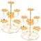 Cabilock 2pcs Butter Lamp Lotus Tealight Holder Copper Oil Lamp Temple Candle Stand Tealight Candle Plate Candles Table Centerpiece Altar Stainless Steel Candle Holder Alloy