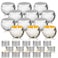 Maxcheck 24 Pcs Disco Ball Candle Holders Bulk Wedding Decoration Disco Ball Centerpieces Includes 12 Pcs Votive Mosaic Glass Tea Light Holders and 12 Pcs Tea Light Candles for Activity Party